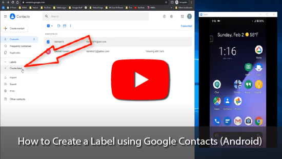 How to Create a Label using Google Contacts (Android)